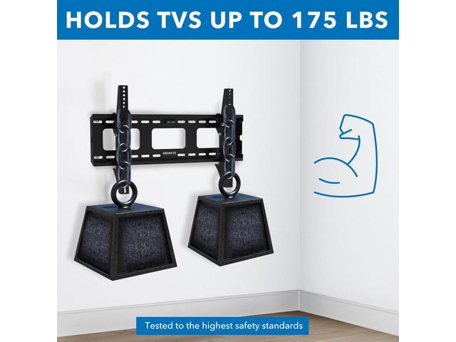 Mount-It Low-Profile Tilting TV Wall Mount Bracket for 32-60 inch LCD, LED, OLED, 4K or Plasma Flat Screen TVs - 175 lbs Capacity, 1.5 Inch...