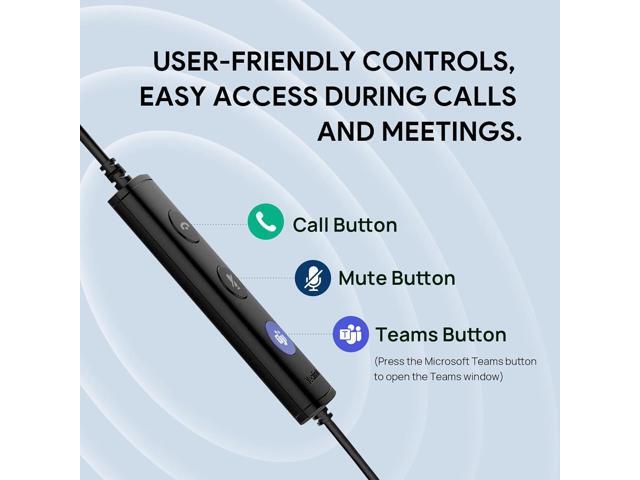Yealink UH34 USB Headset with Mic,Stereo Wired Headphones with Noise Cancelling Microphone,Professional Work Headset VoIP Phone PC Computer Call...