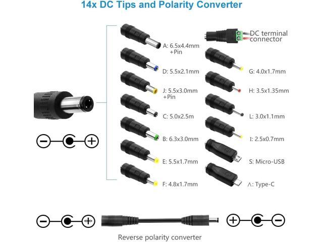 SHNITPWR Universal Power Supply DC 24V 12V 5V 6V 9V 14V 19V Adjustable AC/DC Adapter 100V~240V AC to DC Variable Power Converter Multi-Voltage 3.5V...
