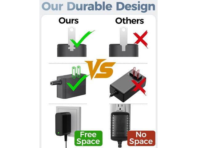 9V Power Supply AC Adapter DC 9V Power Cord Universal Power Adapter with 10 Interchangeable Jacks Compatible with 1000mA 900mA 800mA 700mA 600mA...