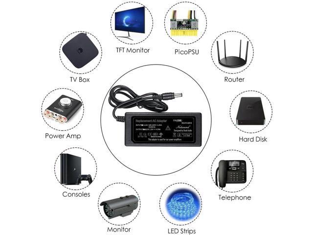 Nobsound DC 19V 4.74A 90W Power Supply Power Adapter Charger Universal 100-240V 50/60Hz AC Input for Amplifier Laptop DAC