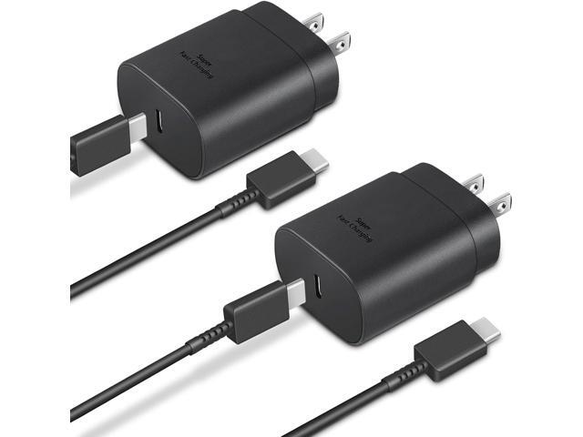 Type C Charger, 2-Pack 25W Type C Fast Charging Block with 6ft USB C Charger Cable Compatible with Galaxy S25 S24 S23 S22 S21+/Phone 16/16 Pro...