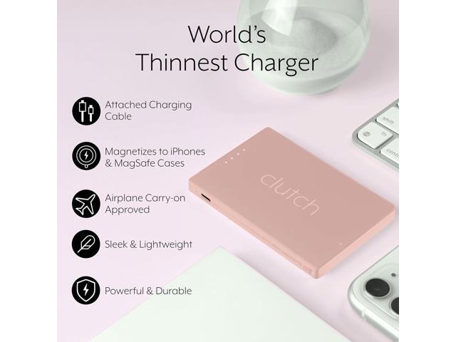 Clutch - Pro USB-C Portable Charger - Compatible with iPhone 15, 16 & Android Devices - Power Bank Magnetic Battery - TSA Travel Approved - USB...