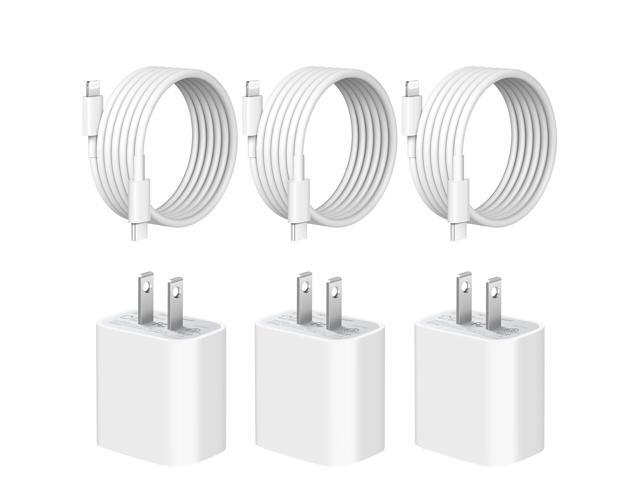 [3 Pack] iPhone 14 13 12 11 Charger 20W USB C Charger Blocks and 6Ft iPhone Charger Cable Compatible with iPhone 14/13/12/11/Xs/8, iPad
