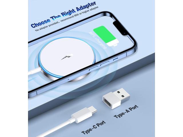 Magnetic Wireless Charger 15W Fast Charging Apple Mag-Safe Charger for iPhone 15/14/13/12 Pro/Max/Plus/Mini and AirPods 3/2/Pro 2/Pro Portable...