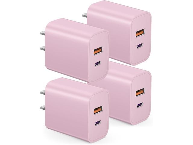 USB C Charger Block Charging Block Type C Charge 20W Wall Chargers 4 Pack for iPhone 16/16 Plus/16 Pro/16 Pro Max/iPhone 15/15 Pro/15 Pro...