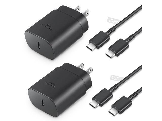 25W Type C Charger Fast Charging 10 ft, USB C Charger Block & Android Phone Chargers Cord 10 Foot for Galaxy S25 Ultra/S25/S25+/S24...