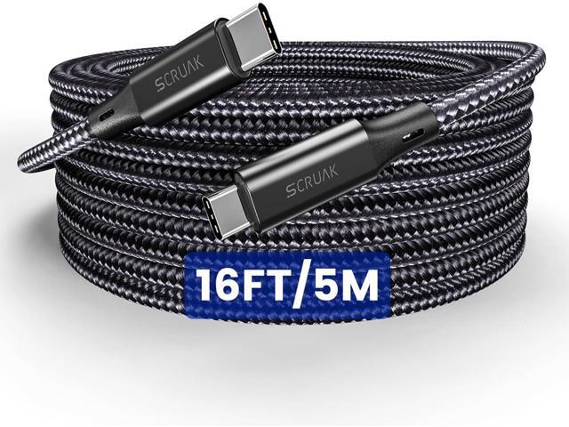Extra Long iPhone 16 17 Charger Cable 16Ft, 16 Feet USB C to C Cable Fast Charging Nylon Braided iPhone 16 17 USB C Charger Cord for iPhone 16/17...