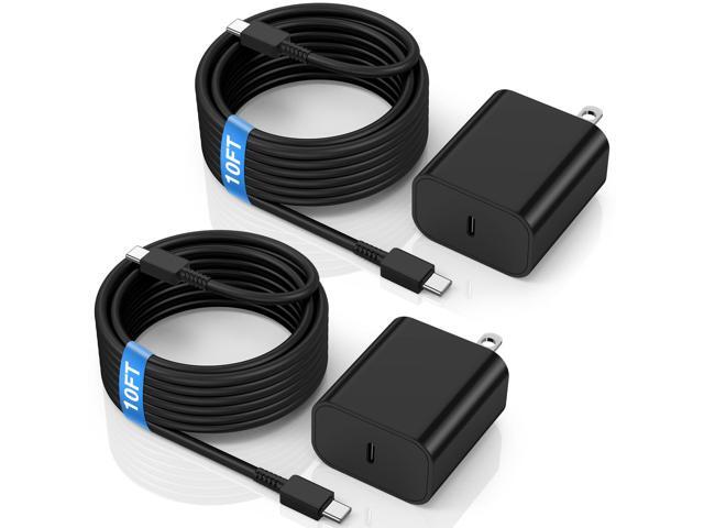 2Pack 45W Super Fast Charger with USB C Cable 10ft, Type C Wall Charging Block Adapter and Android Phone Charger Cord Long for Samsung Galaxy S24...