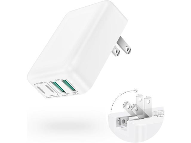 40W Flat USB C Wall Charger, 4Ports Foldable & Slim Fast Charging Blocks, Multiport Type C Cube Box Power Adapter Plug, Boxeroo USB C Charger Block...