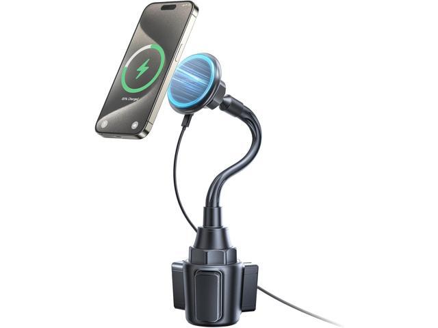 SUPERONE 2025 Upgraded for MagSafe Cup Holder Charger, MagSafe Car Mount Charger 15W Fast Charging with Adjustable Gooseneck for iPhone 17 16 15 14...