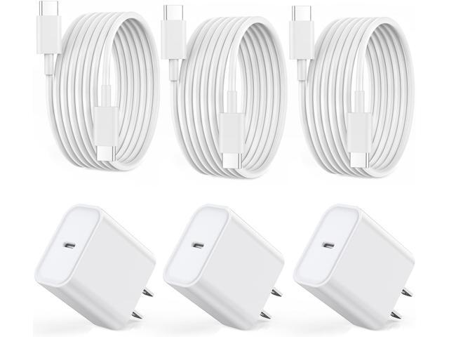 Fast Charger for iPhone 16 15, 3Pack USB C iPad Charger PD Fast Charger Block 6FT Long USB C to Type C iPhone 16 15 Charging Cable Cord for iPhone...