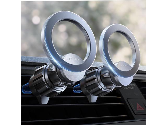 LISEN 2 Pack MagSafe Car Mount Fits iPhone 17 Pro Max Air 16 15 14 13 Mag Safe Case, Magnetic Phone Holder for Car[24 Super Magnets] car Vent Phone...