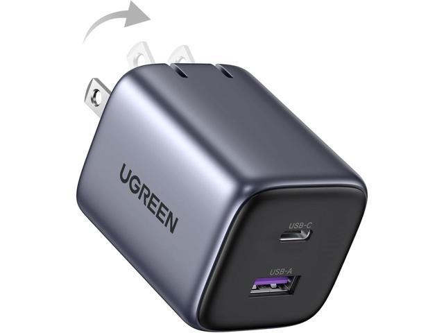 UGREEN 35W USB C Charger, Nexode 2-Ports GaN Foldable PPS Compact Fast Wall Charger Block for iPhone 16/15/14/13, Galaxy S25/S24/S23, Pixel 8.