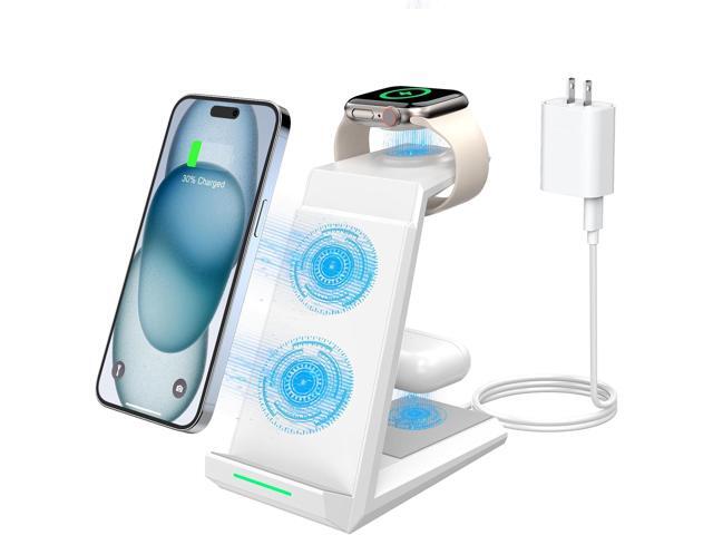 Wireless Charging Station for iPhone - 3 in 1 Charger Stand for iPhone 16 15 14 13 12 11 Pro Max Plus,Charging Dock for Apple Watch...