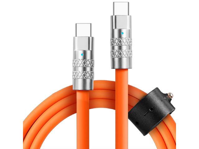 Statik TsumoCharge Fast Charging Cable 100W - Heavy-duty Unbreakable Silicone, Supports Data Transfer Type C to Type C Cable, Cord Wrap Organizer.