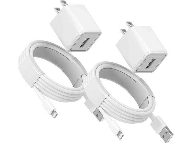 Cube for iPhone Charger, 2 Set 3FT USB to Lightning Cable with USB Wall Charger Block Adapter Fast Charging High Speed Data Sync Cord Compatible...
