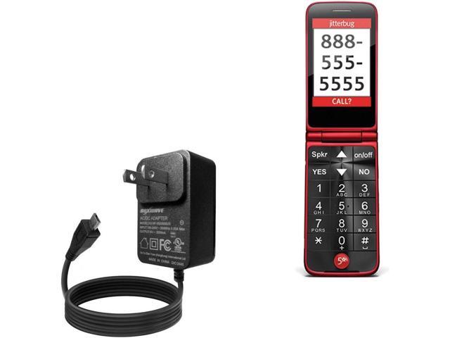 BoxWave Charger Compatible with Jitterbug Flip - Wall Charger Direct (15W), Rapid Charge Your Device with Built-in 3ft Cable