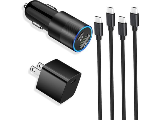 USB C Fast Charger Kits for Google Pixel 10 Pro XL/10/9 Pro Fold/8/7/7 Pro/6/5a, Samsung S25, Looptimo 48W PD & QC 3.0 Car Cigarette Lighter Adapter...