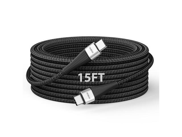 Extra Long USB C to USB C Cable 15FT 100W, USB C Charger Cable Fast Charging Cord Braided, Type C Cable for iPhone 17 16 15/15Plus/15Pro/Max,...