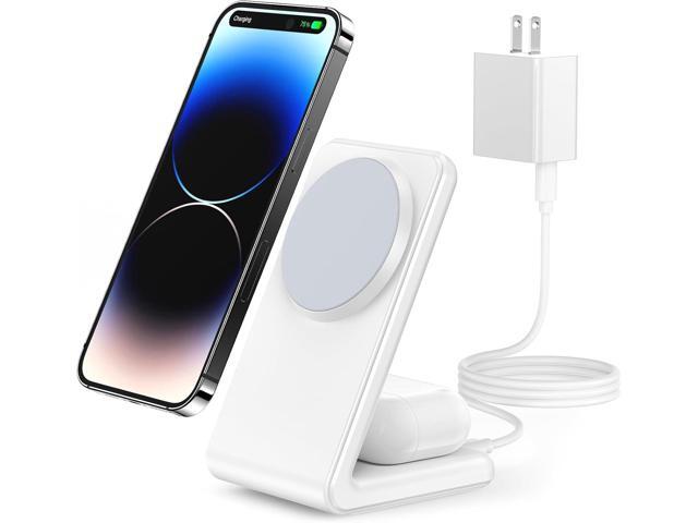 2-in-1 for Magsafe-Compatible Charger Stand with PD 20W USB-C Charger Block & Cable, Fast Charging Wireless Charger Designed for iPhone 17 Pro...
