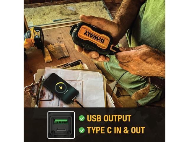 DEWALT Heavy Duty Portable Charger, Power Bank, 10,000 mAh Battery Pack with USB-C Port for iPhone 16/16 Plus/16 Pro/16 Pro Max, iPhone 15/14/13,...