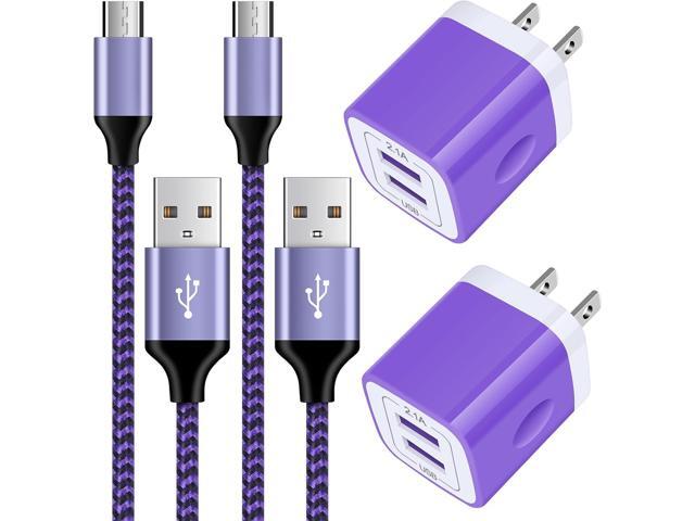 Android Charger, 2-Pack Fast Charger Android Phone Fast Charging 6FT Micro USB Charger Cable for Samsung Galaxy S5 S6 S7 Edge J7V J7 J3 Orbit J3V...