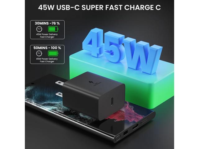 45W Super Fast Charger Type C, S24 S23 S22 USB-C Charger PD/PPS Wall Charging Block for Samsung Galaxy S23 Ultra/S24+/S23+/S22...