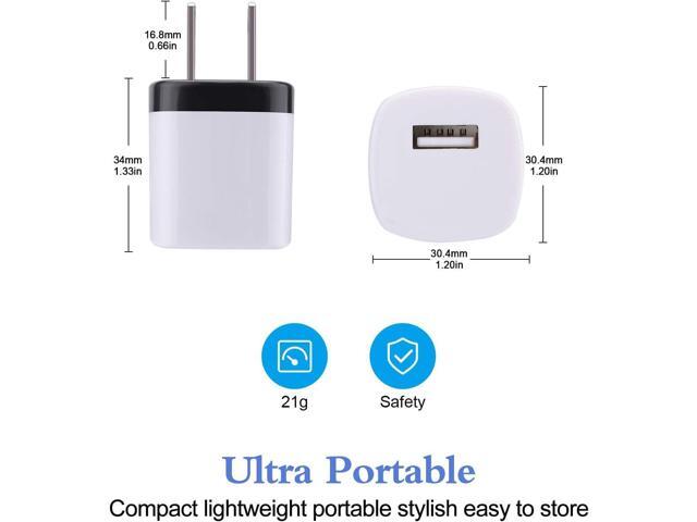 USB Wall Plug, 10Pack 1A/5V Single Port USB Wall Charger Power Adapter Charging Block Cube Brick Box for iPhone 16 15 14 13 12 11 Pro...