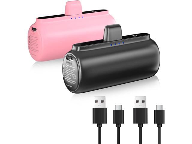 2 Pack 5500mAh Portable Charger for iPhone, Upgrade Ultra-Compact PD Fast Charging Cute Travel Portable Phone Charger, Mini Power Bank for iPhone...