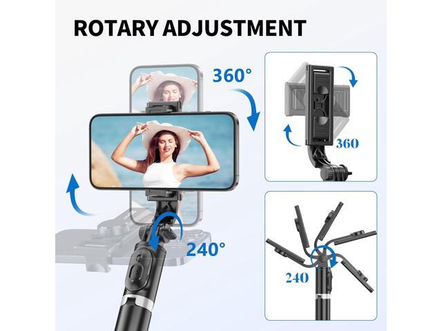 Selfie Stick Tripod, All in One Extendable & Portable iPhone Tripod Selfie Stick with Wireless Remote Compatible with iPhone 16 15 14 13 12 11 pro...
