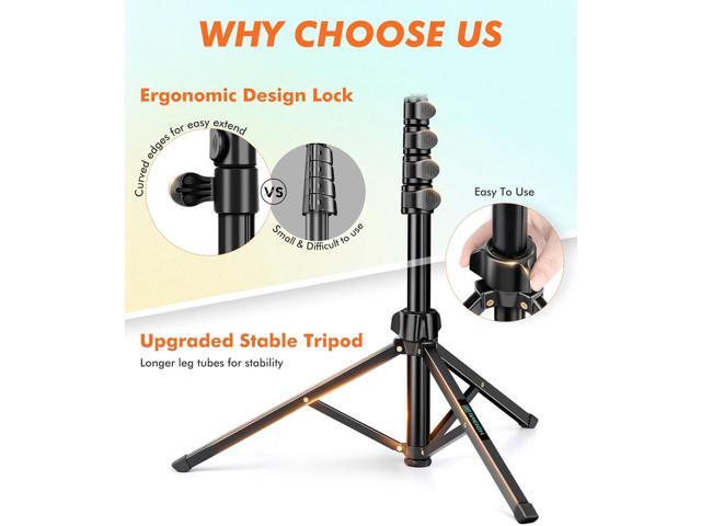 71' Tripod for iPhone, Phone Tripod Selfie Stick with Remote, Cell Phone Tripods & Tall Travel Tripods for Recording Video Selfies Photo,...
