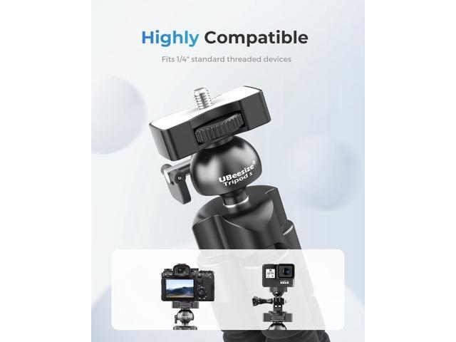 UBeesize Phone Tripod Pro S, Premium Flexible Phone Tripod with Wireless Remote, Mini Tripod Stand for Camera GoPro/Mobile (Upgraded), Black