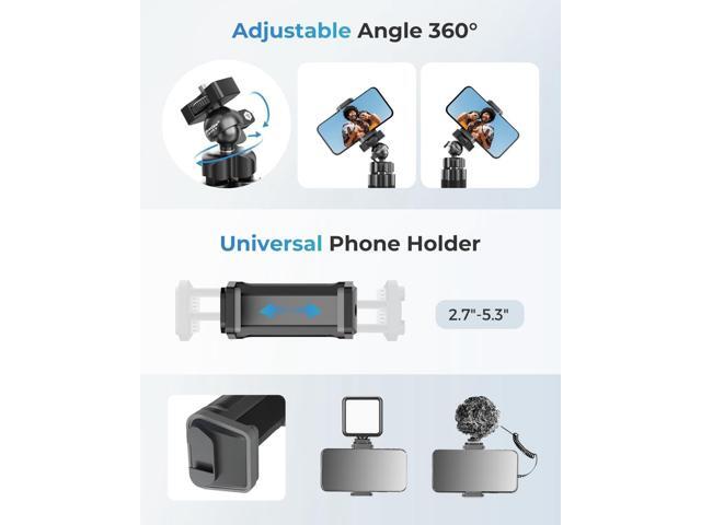 UBeesize Phone Tripod Pro S, Premium Flexible Phone Tripod with Wireless Remote, Mini Tripod Stand for Camera GoPro/Mobile (Upgraded), Black