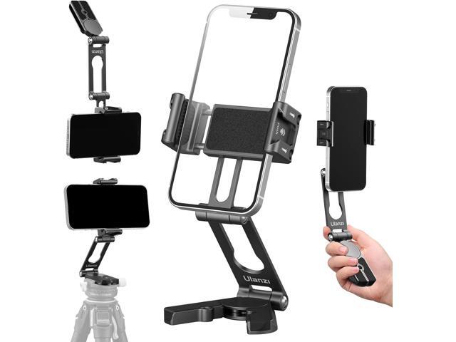 ULANZI Phone Tripod Mount 2 Cold Shoes & Arca Port, HP004 Metal 360° Smartphone Tripod Adapter for iPhone, Cell Phone Vlog Tripods Grip Stand...