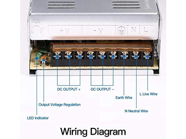 DC 12V 30A Power Supply 360W Universal Regulated Switching AC to DC Converter AC110V/220V (SMPS) Transformer Driver Adapter for LED Strip Light,...