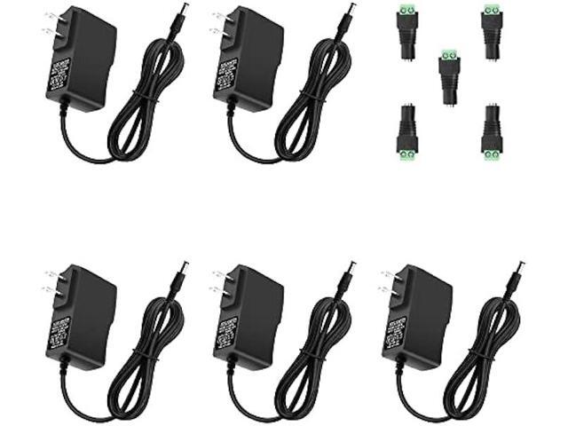 5V 2A Power Supply Adapter DC 5V 2000mA Power Cord AC/DC Charger AC 100V-240V to DC 5 Volt 1.5A 1Amp 0.5A for Security Camera Baby Monitor Graco...