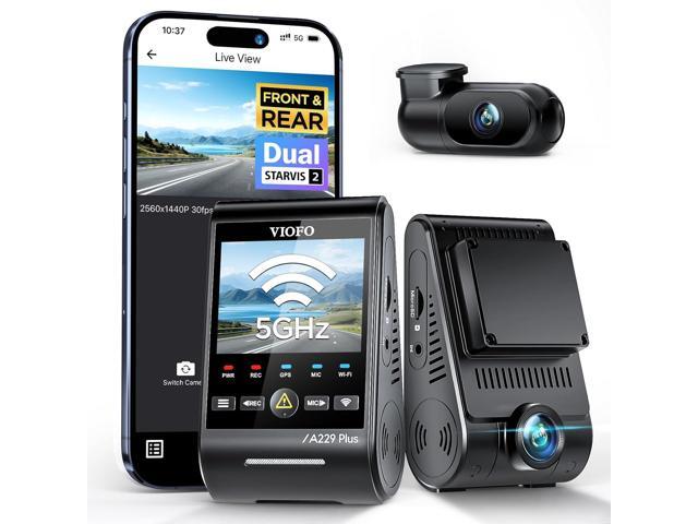 VIOFO A229 Plus Dash Cam Front and Rear, Dual STARVIS 2 Sensors, 2 Channel HDR, 1440P+1440P Voice Control Car Dash Camera, 5GHz Wi-Fi, Support.