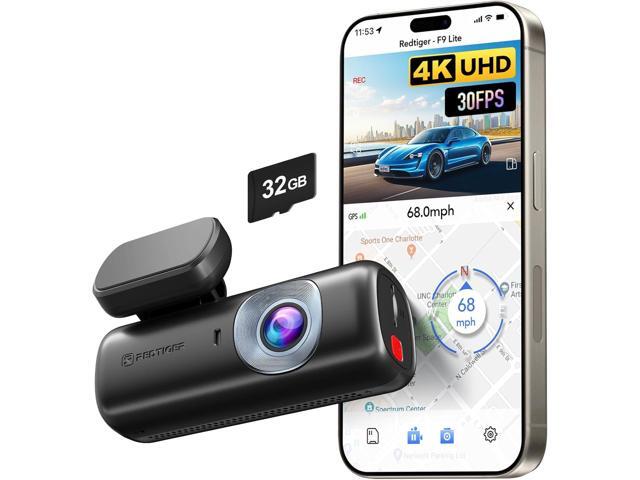 REDTIGER 4K Dash Cam Front, ADAS, Built-in WiFi GPS, Mini Hidden Dash Camera for Cars with G Sensor, 24H Parking Monitor, Free 32GB Memory Card,.