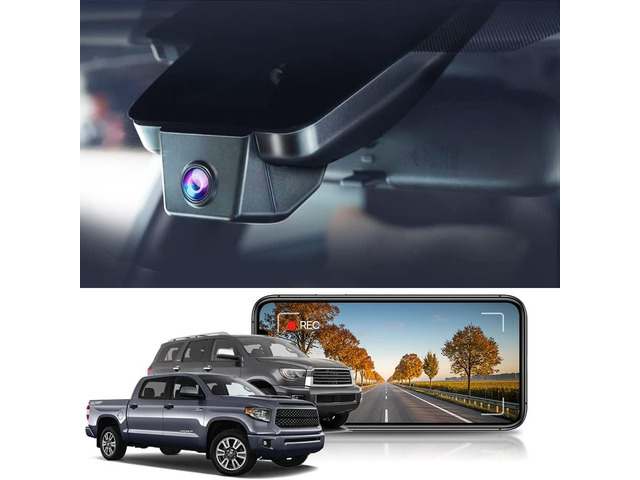 Fitcamx 4K Dash Cam Suitable for Toyota Tundra 2017-2021 & Sequoia 2017-2022 Limited SR5 Platinum TRD Pro, Integrated OEM Look, High Definition...