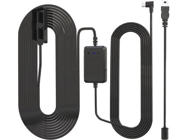 OBD Hardwire Kit for Pruveeo Dashcam, 12V-30V to 5V/3A Type-C Port Charger Power Cord and Type-c to Mini USB Adapter, Intelligent and Adjustable...