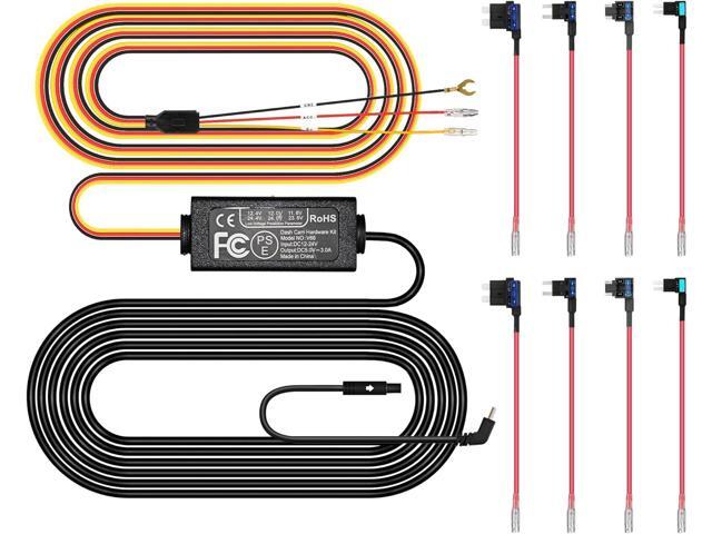 Pelsee Dash Cam Hardwire Kit, Full Set Hard Wire Kit Fuse for P1 Duo Dash Cam Only, 12V-24V to 5V Car Dash Camera Charger Power Cord, 4 Fuse Cable...