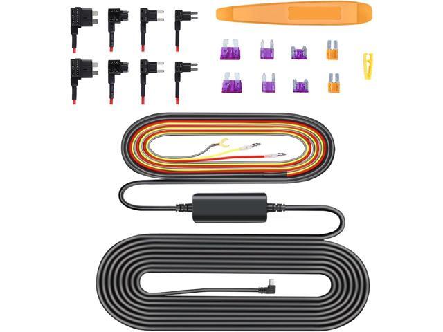 Mini USB Dash Cam Hardwire Kit for Q3, Hardwire Kit Fuse for Dash Camera with Fuse Taps and Installation Tools, Low Voltage Protection for Dash Cam...