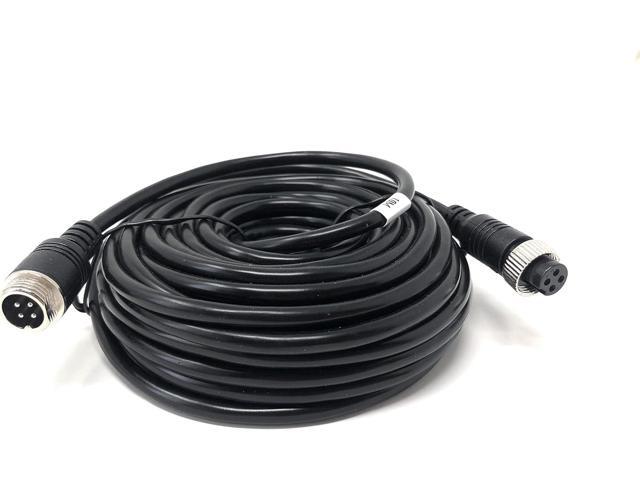 Vehicle Dash Cam 4pin Video Extension Cord, 30ft - with Aeronautic Adapter for Backup Camera and AI Video Systems - Car Accessories - Compatible...