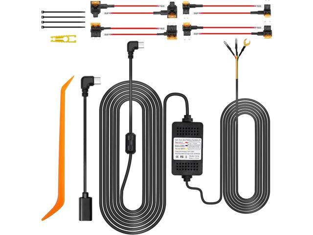 Dash Cam Hardwire Kit, 3-Lead Acc Hardwire Kit with USB C Port for Car DVR, 11.5ft Dashboard Camera Car Charger Cable Kit 12V-24V to 5V w/Fuse Kit,...