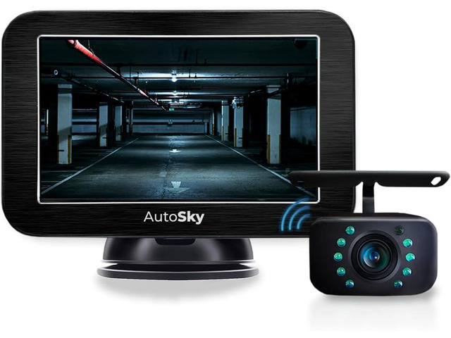 Wireless Back UP Camera for CAR -Easy Set UP - HD 5' INCHES Monitor, Waterproof & Night Vision Wireless Backup Camera for Trucks, Car, SUV, RV