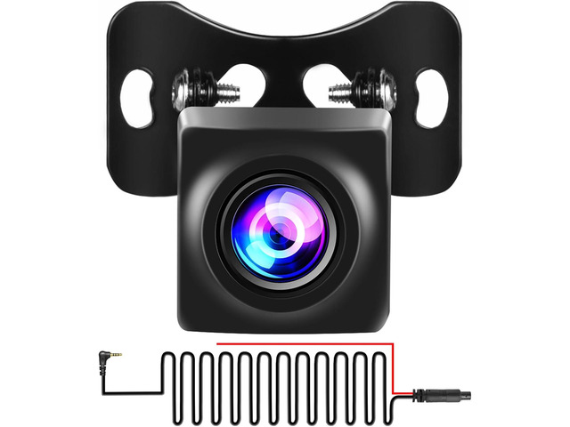 Inefala [for Portable Car Radio] 4 Pin Upgrade AHD 1080P Backup Camera, Camera for Carplay Screen 2.5mm Jack Backup Camera 2.5mm Jack Dash Cam...