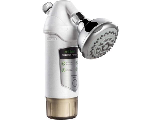 miniwell Shower Filter 720-Plus with replaceable cartridges, shower head filter with Double Filters, remove 99% chlorine (Shower Filter w/Head)