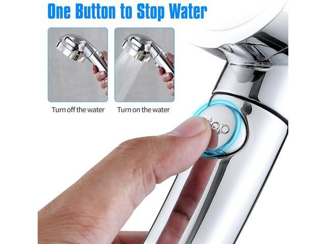JONKEAN High Pressure Shower Head with 3 Spray Settings, Water Saving Handheld RV Shower Head with Hose and On Off Switch, Detachable Shower Heads...