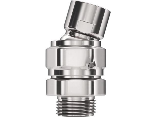 HammerHead Showers Solid Metal Shower Head Swivel Ball Adapter, Chrome Adjustable Pivot Ball To Adjust Showerhead Angle Universal Connector...